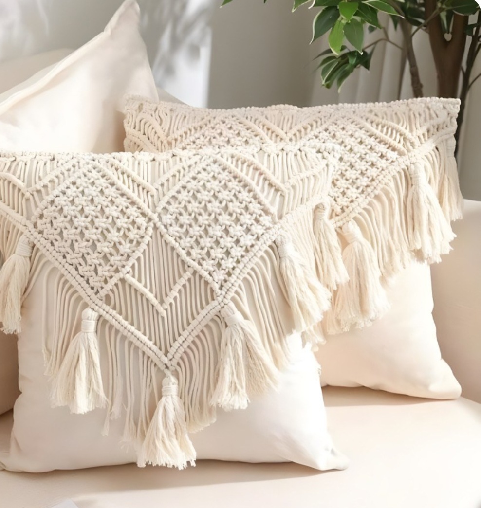 کاور کوسن مکرومه لوزی