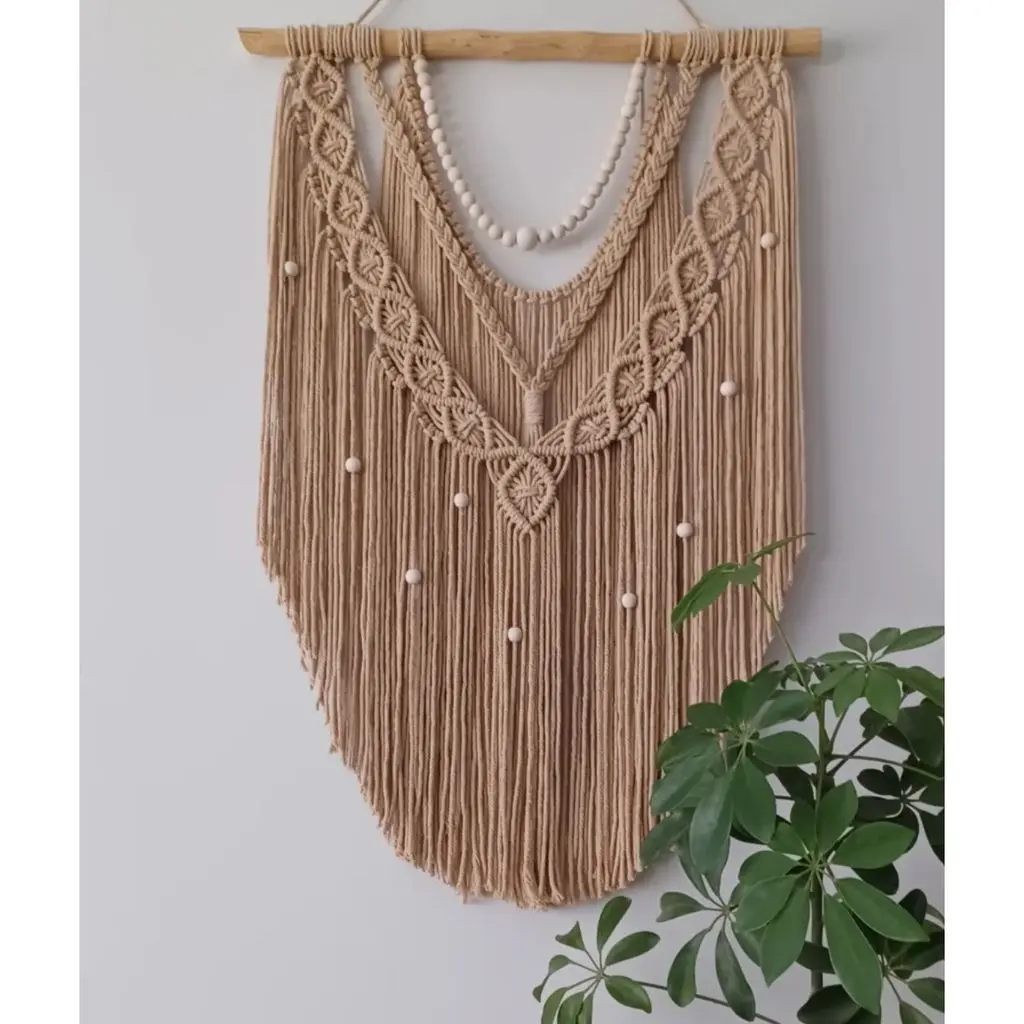 دیوارکوب مکرومه ترکیب رنگ به دلخواه کد سفارش مخصول ۰۴۶۸