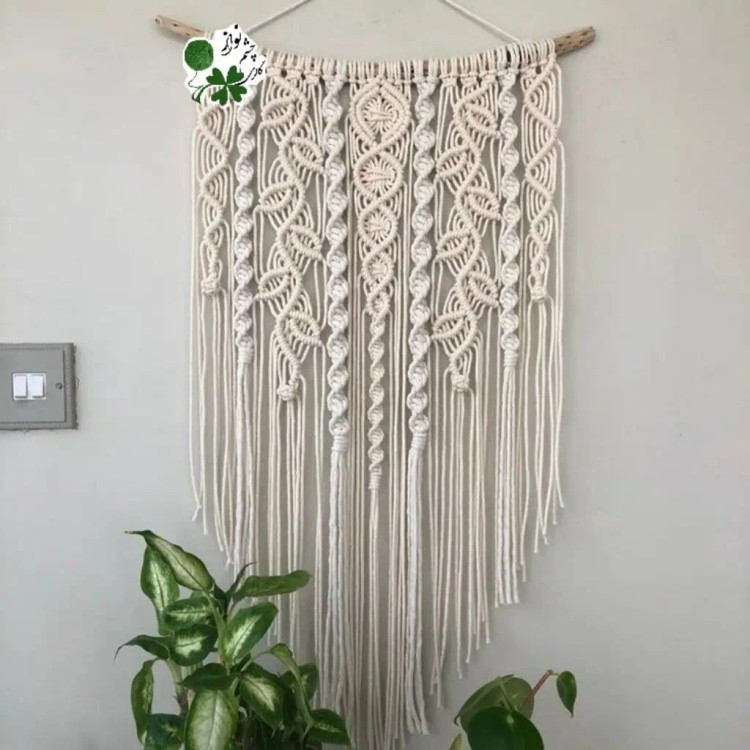 دیوارکوب مکرومه طرحدار رنگبندی دلخواه کد سفارش کالا۰۵۲۵